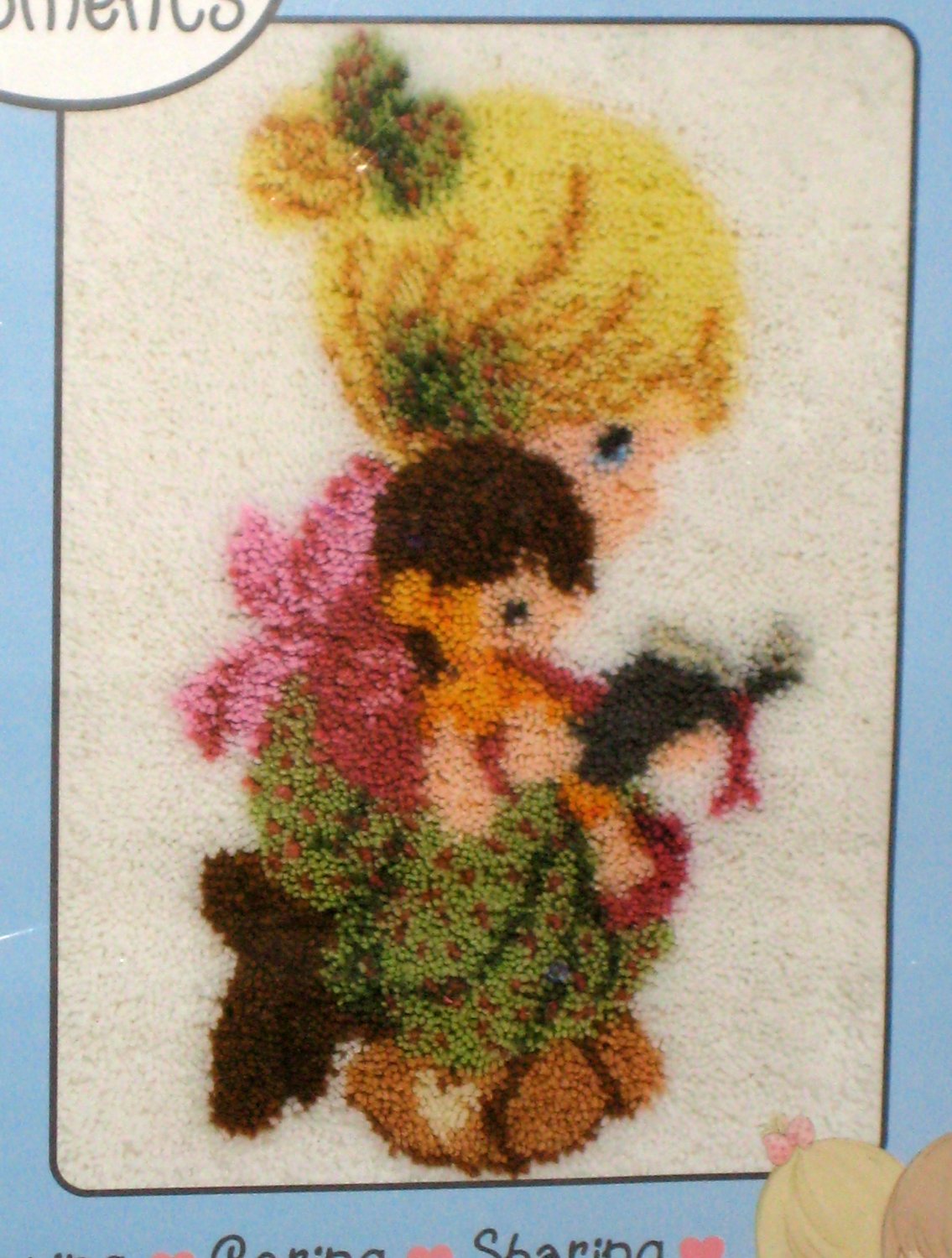 SOLD Precious Moments Latch Hook Rug Kit 38002 Tell Me the Story of Jesus 20 x 27 NIP