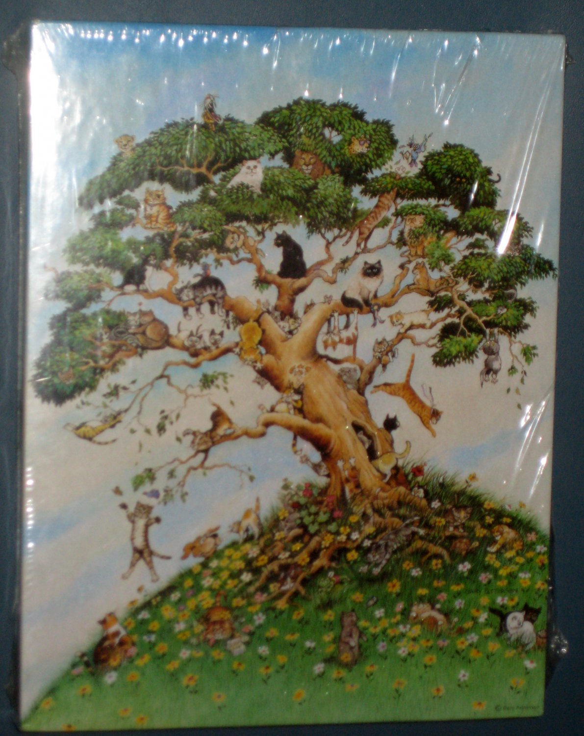 SOLD The Family Tree 500 Piece Springbok Jigsaw Puzzle PZL4488 Cats 1992 Hallmark SEALED