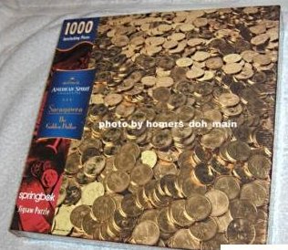 Sacagawea Golden Dollars 1000 Piece Jigsaw Puzzle Springbok QMP9505 Hallmark NEW Sealed