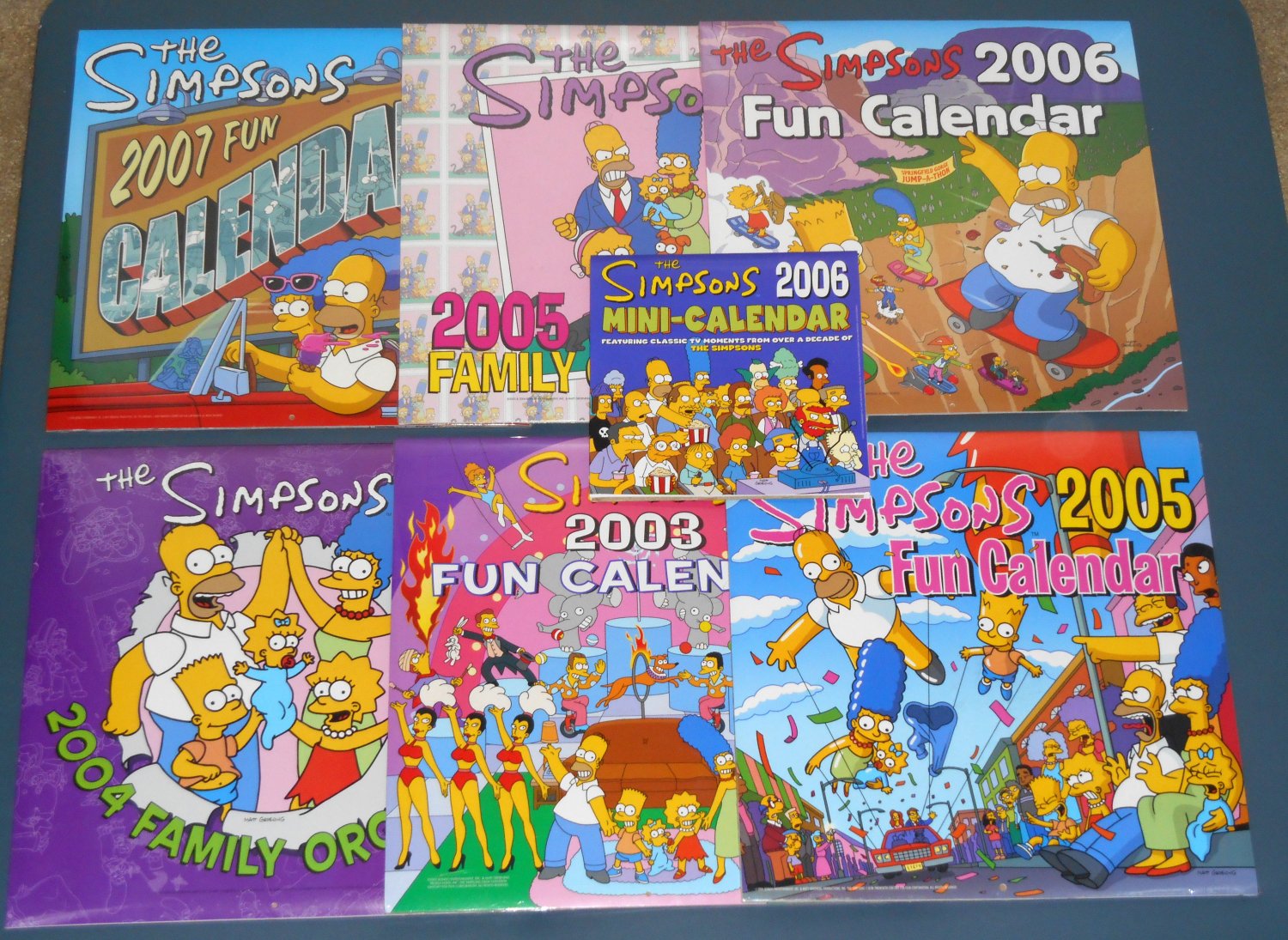 The Simpsons Calendar & Family Organizer Lot Homer Bart Maggie Marge