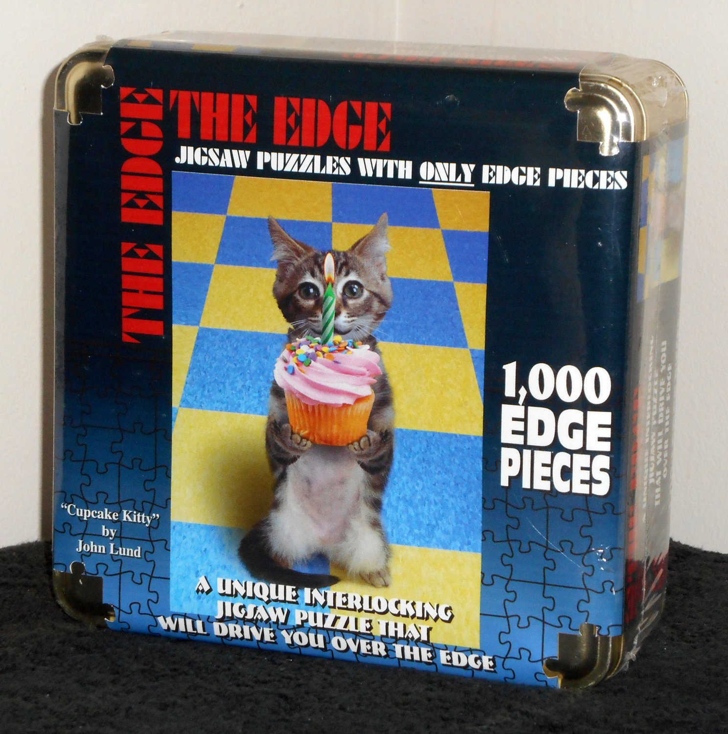 The Edge Cupcake Kitty 1000 Piece Jigsaw Puzzle in Tin NIB Factory Sealed TDC Games