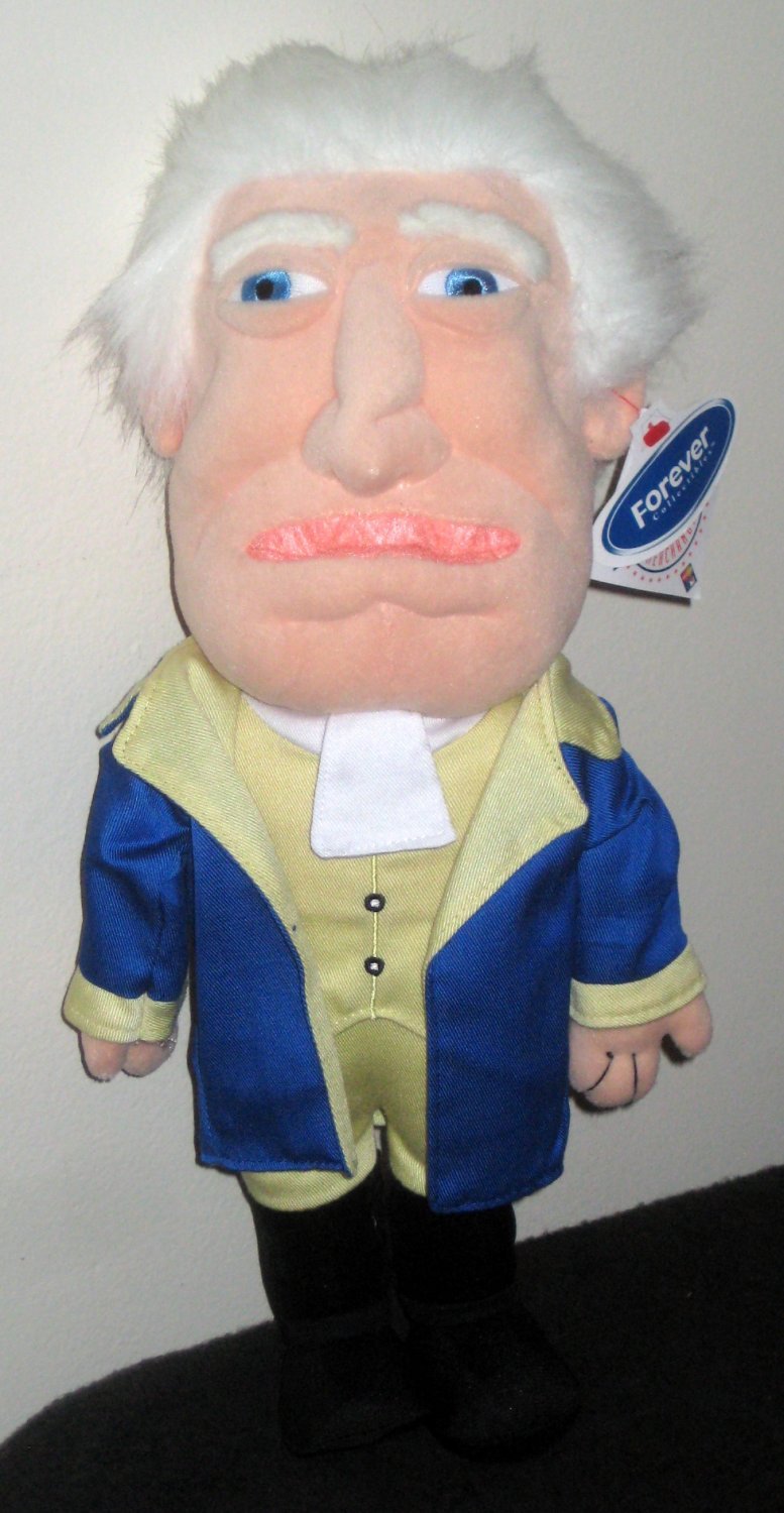 sold george washington 15 quot plush doll figure nationals miller lite christmas ornament