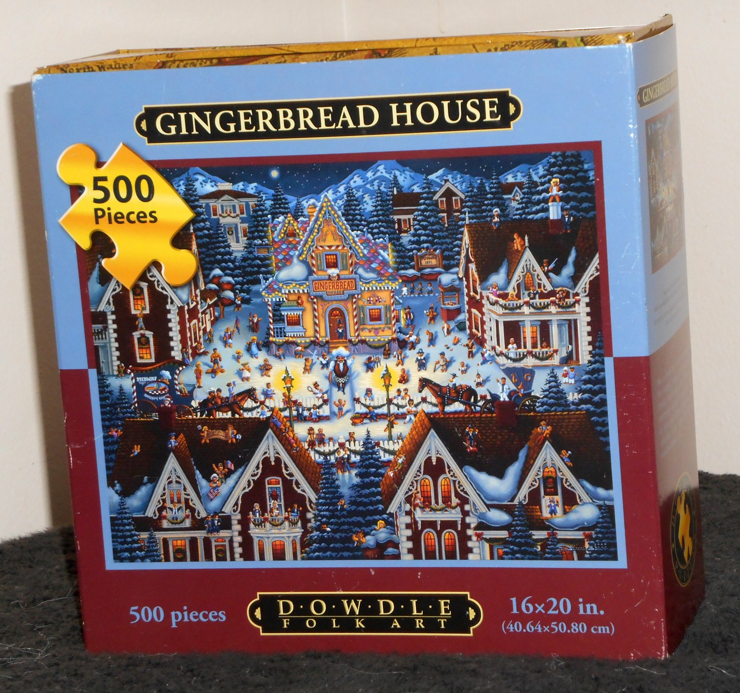 SOLD OUT Eric Dowdle 500 Piece Jigsaw Puzzle Gingerbread House Folk Art