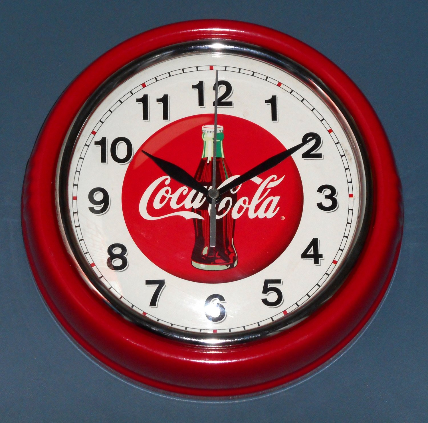 SOLD OUT Coca Cola Metal Wall Clock Coke 9½ Inch Diameter Battery