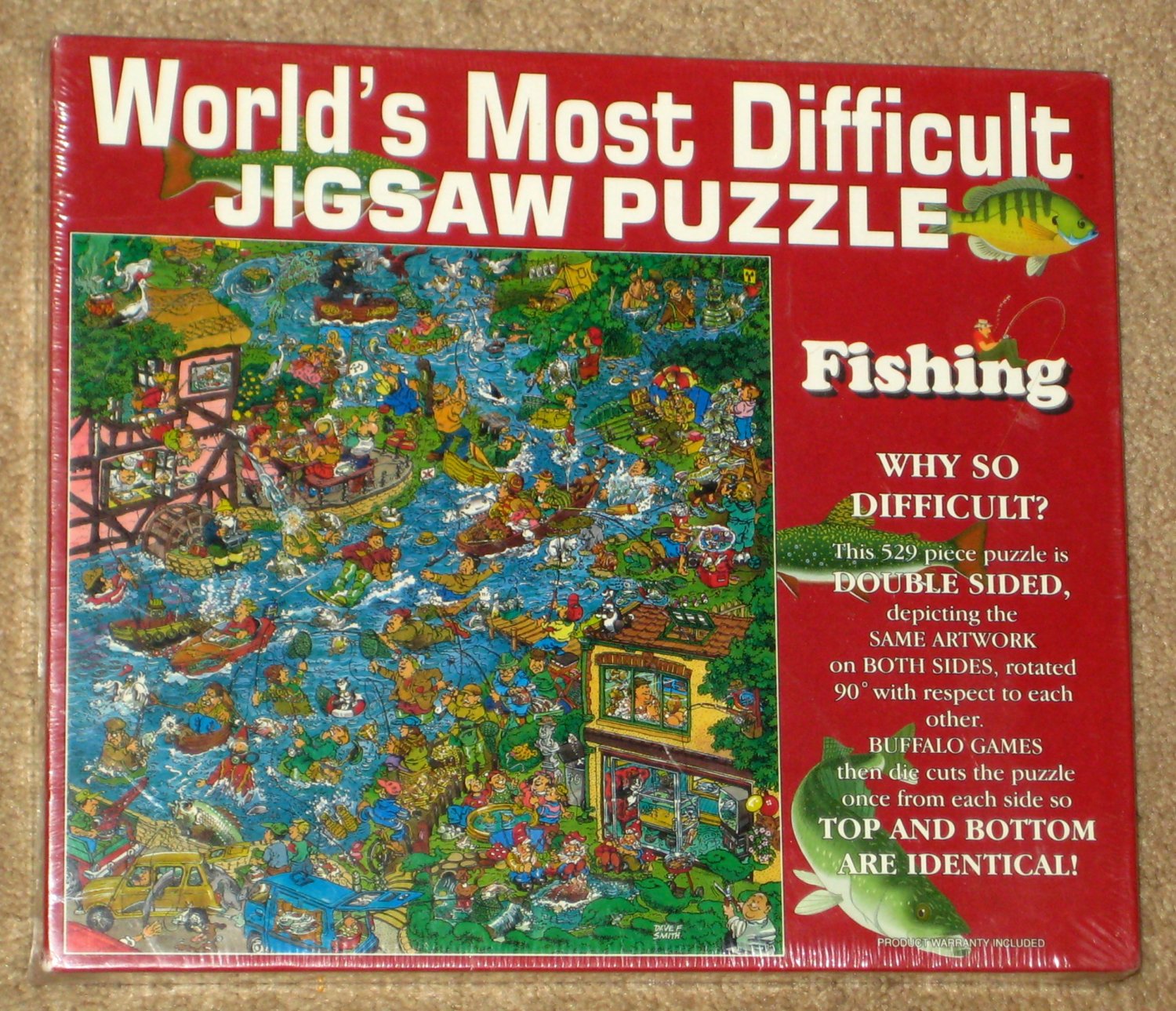 Fishing Edition World s Most Difficult Jigsaw Puzzle 529 Piece NIB 