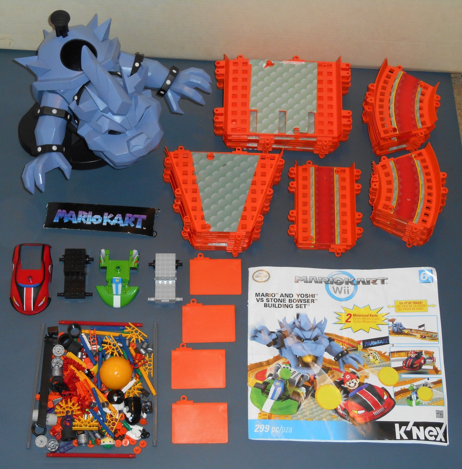 Knex Nintendo Mariokart Lot Wii Yoshi Stone Bowser Building Set 38436 Mario Vs Chain Chomp 3107