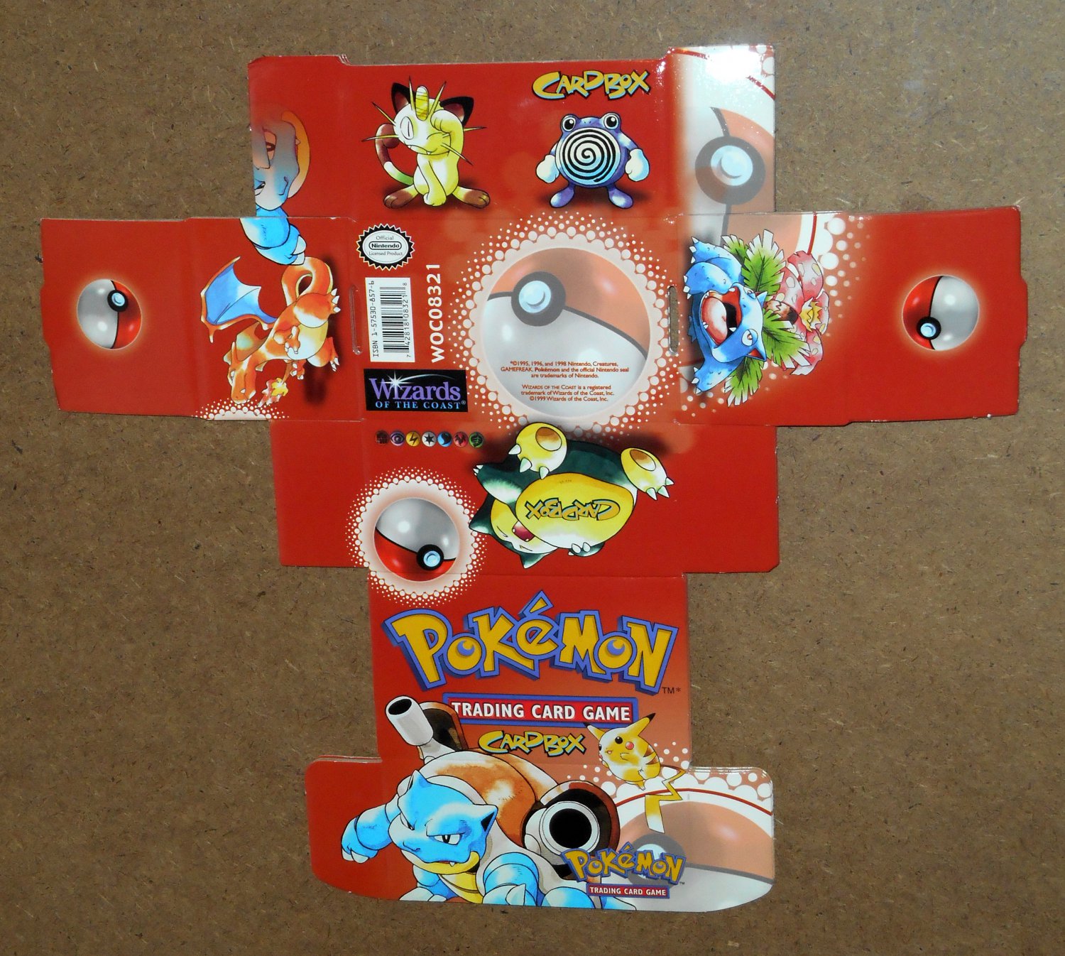 Pokemon Lot Cardbox Card Box Wizards of the Coast Cracker Jack Prize Sticker Tattoos Nintendo