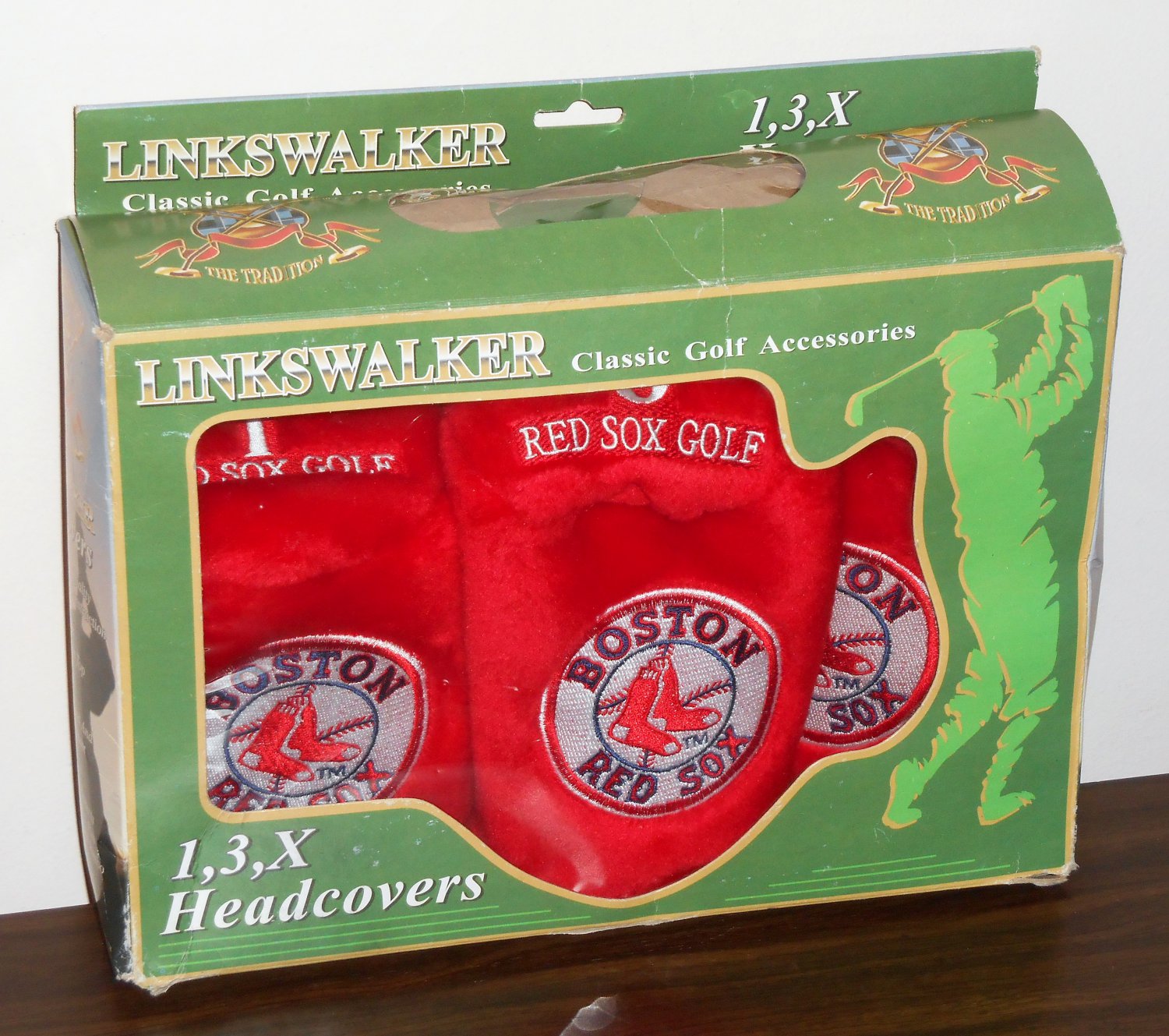 Boston Red Sox Golf Headcovers Set 1 3 X Head Club Covers Linkswalker MLB Baseball