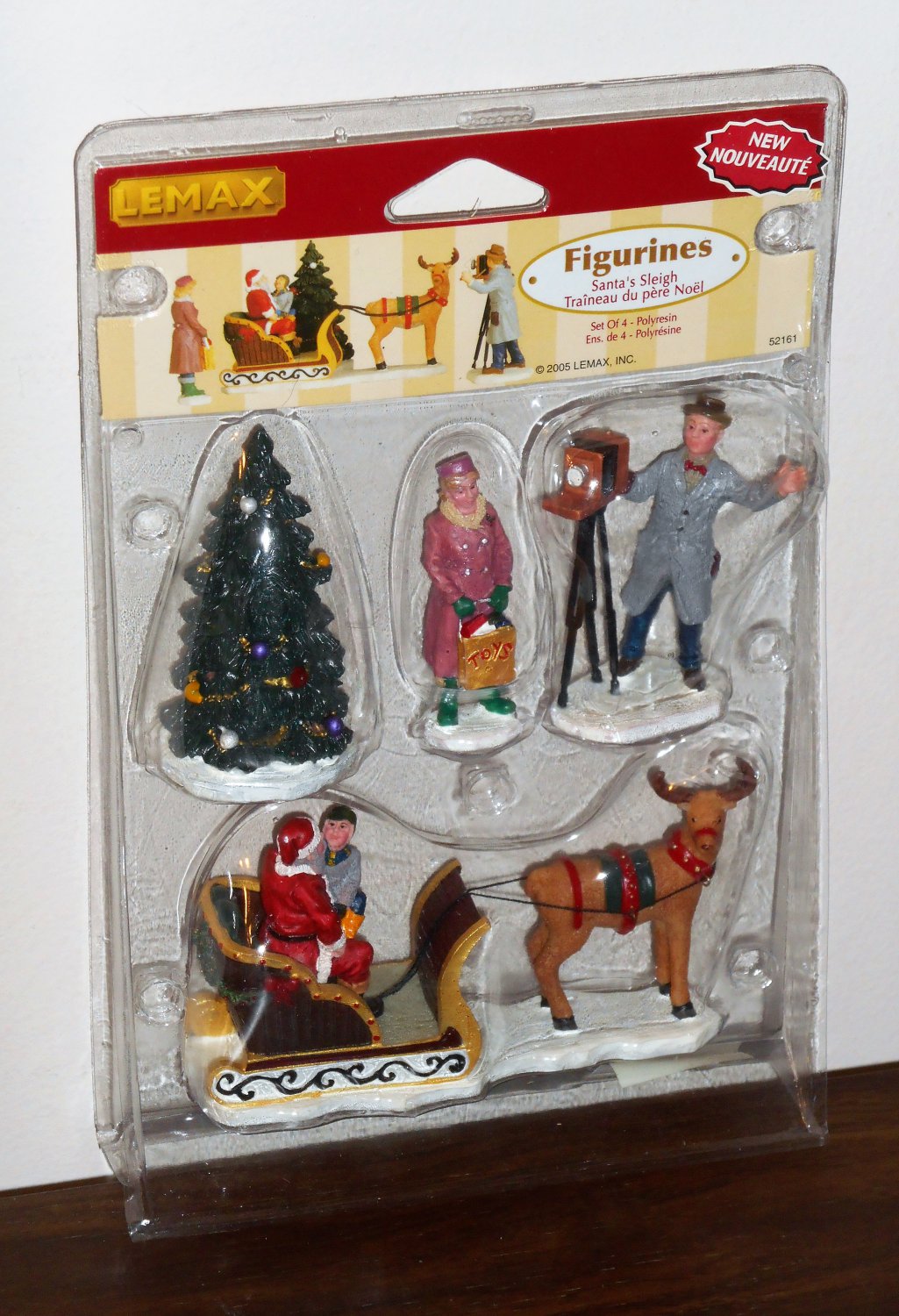 Lemax Christmas Village Collection Figurines 52161 Santa's Sleigh Photographer Set of 4 2005 NIB