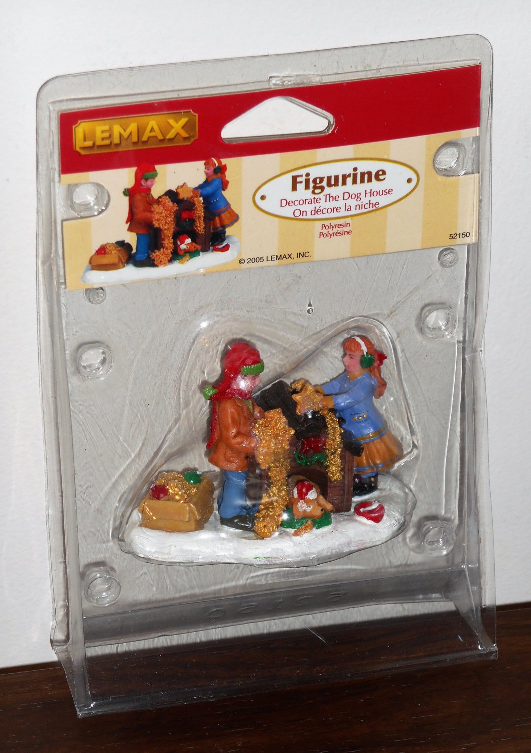 Lemax Christmas Village Accessory 52150 Decorate the Doghouse Polyresin Figurines 2005 NIP