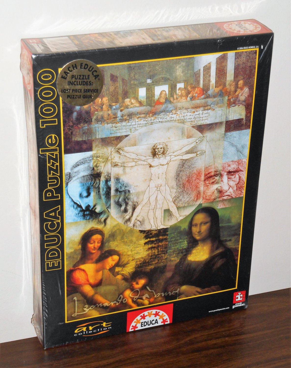 Leonardo DaVinci's Da Vinci's World 1000 Piece Jigsaw Puzzle Educa 13050 Art Collection NIB