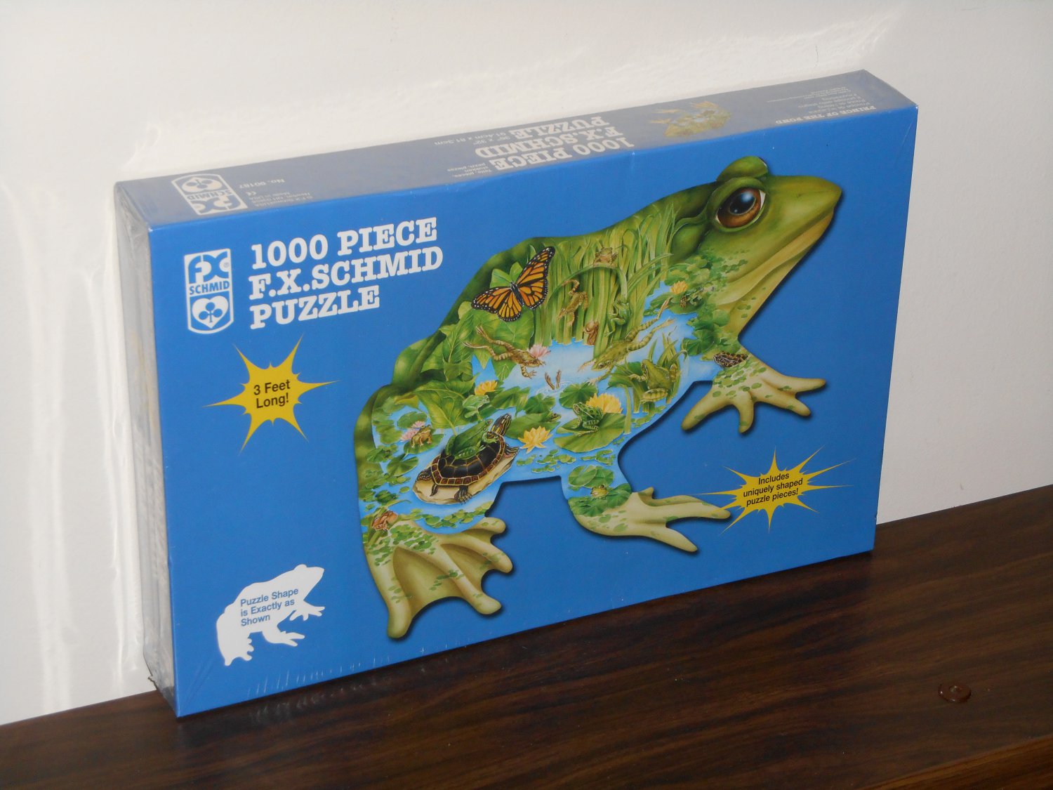 Prince of the Pond 1000 Piece Shaped Jigsaw Puzzle Frogs FX Schmid 90187 NIB 2000 Janet Skiles