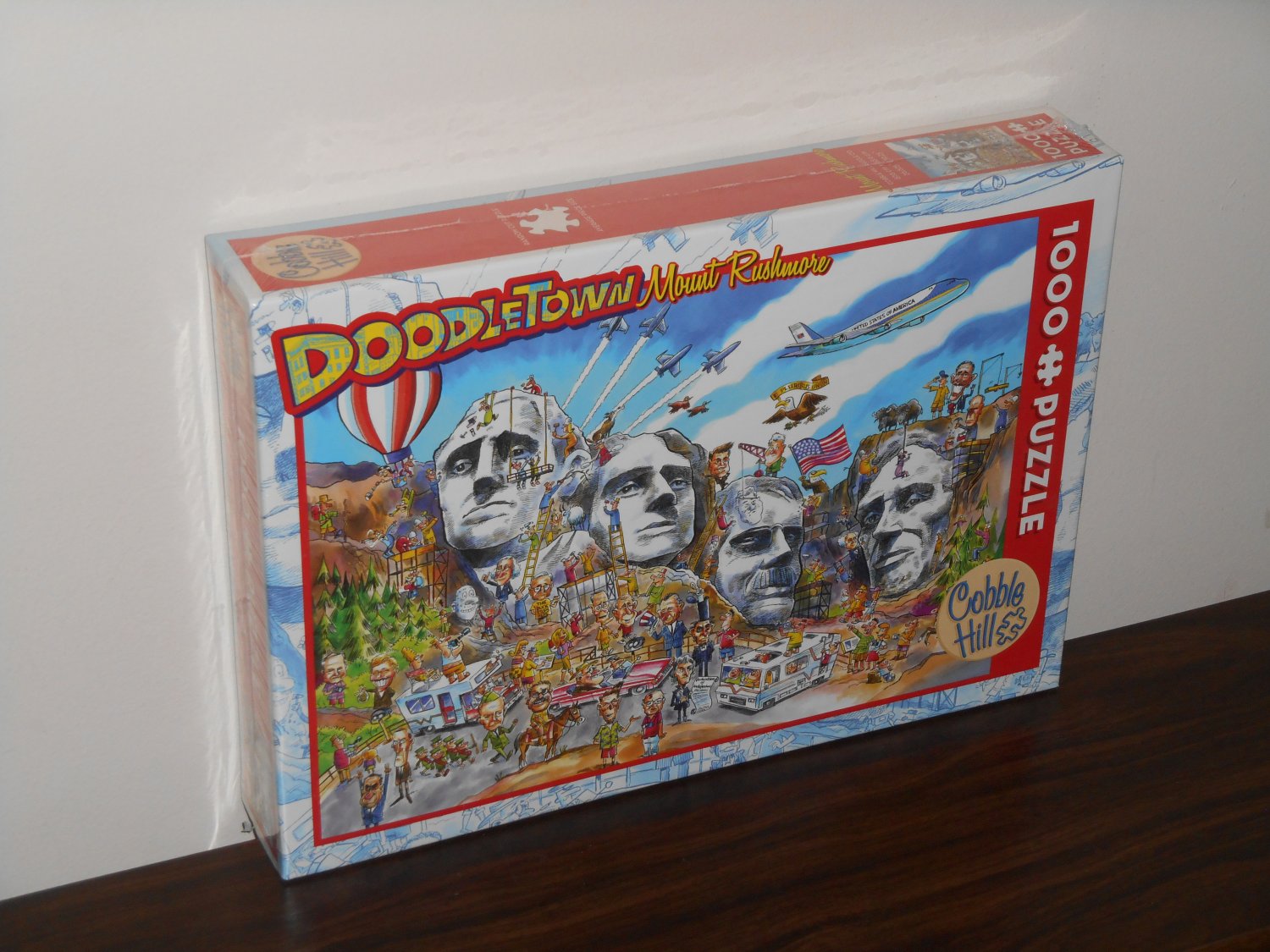 Doodletown Mt Mount Rushmore 1000 Piece Jigsaw Puzzle Doodle Town Cobble Hill NIB New Sealed