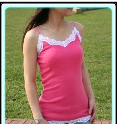 Sweet yellow low V neck long style lace top size S/M