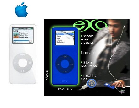 Apple Ipod Nano 1GB White 240 Songs in Your Pocket Exo Nano Combo
