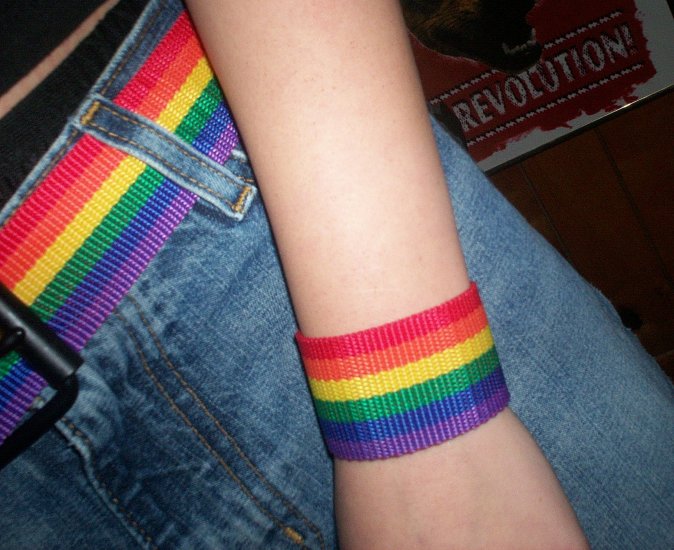 Gay Pride Rainbow Bracelet Wrist Cuff