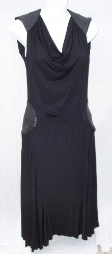 WOODLEY PARK LBD Black Retro Knit Dress Barneys S $400
