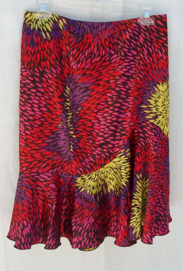 TRINA TURK Neiman Marcus Art Deco Mod Print Silk Skirt