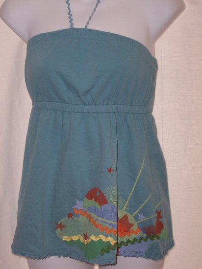 Anthropologie SCRAPBOOK Babydoll Halter Tube Top Kitson
