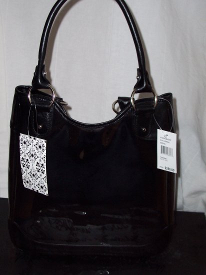 $250 Rare Thakoon Leather Clear Lace Baroque Purse Tote