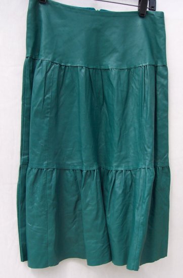 TWELFTH STREET BY CYNTHIA VINCENT Leather Long Skirt S