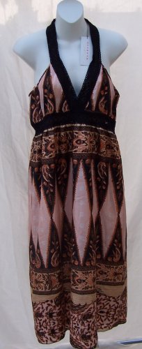 Intermix MANOUSH *Inca* Silk Print Long Maxi Summer Dress M