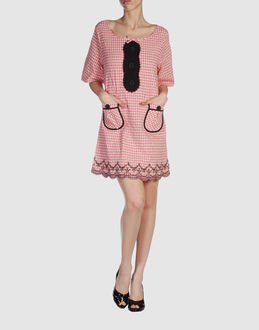 MANOUSH Anthropologie Gingham Embroidered Mod Retro Mini Dress