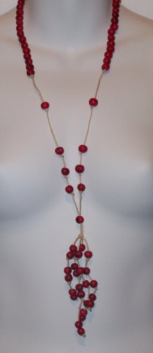 Brazilian Wood Bead Boho Hand Crafted Necklace