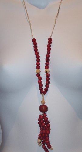 Brazilian Wood Bead Boho Hand Crafted Necklace