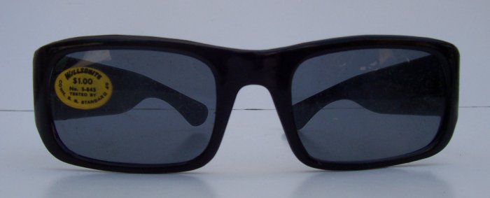 WILLSONITE Retro Vintage Plastic Square Sunglasses Rare