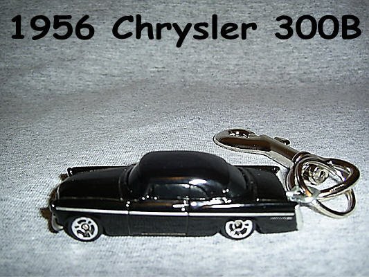 1956 CHRYSLER 300B CAR KEYCHAIN & SWIVEL CLIP (FREE SHIPPING)
