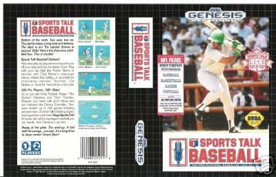 Sports Talk Baseball Sega Genesis Game (FREE SHIPPING)