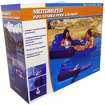 EXCALIBUR® MOTORIZED INFLATABLE POOL LOUNGER