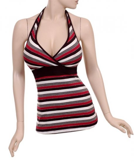 Beautiful Black and Burgandy halter Top