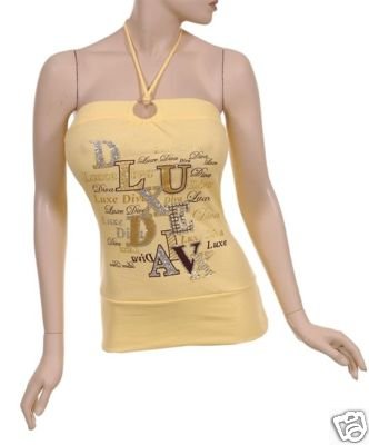 SPARKLING YELLOW DELUXE DIVA TOP PERFECT WEAR