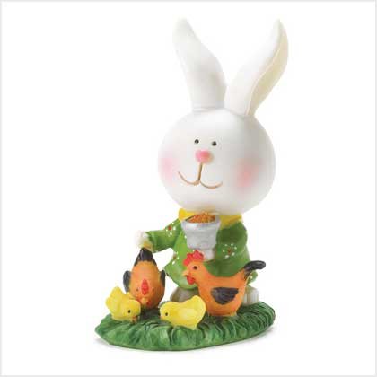 Bunny Farmer Figurine