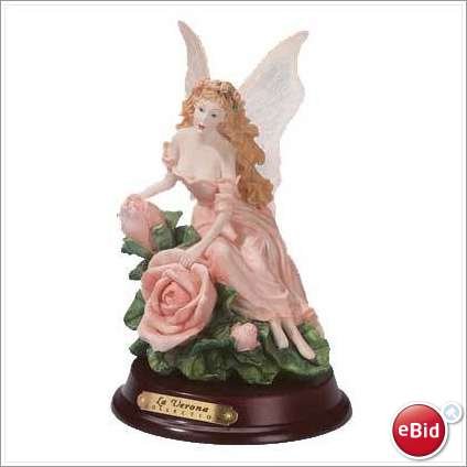 Alabastrite Fairy With Pink Roses (28447) FREE SHIPPING
