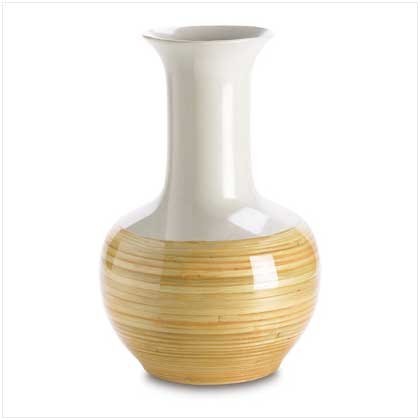 Spun Bamboo Necked Vase (38737) Free Shipping