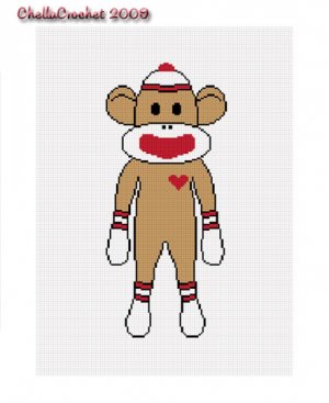 PDF Crochet Pattern Sock Monkey Hat with by sockmonkeykook on Etsy