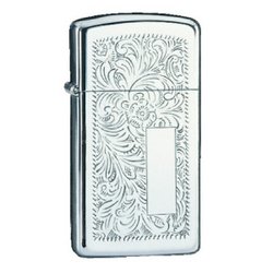 Zippo Venetian Design, Slim, High Polish Chrome