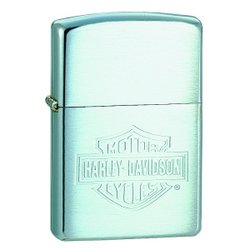 Zippo Brushed Chrome, HD Bar & Shield