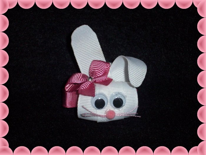 Easter Bunny Hair Bow Clippie ...