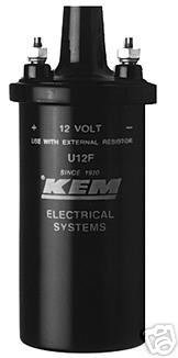 1956 -1978 AMC FORD LINCOLN MERCURY UNIVERSAL IGNITION COIL KEM U12F