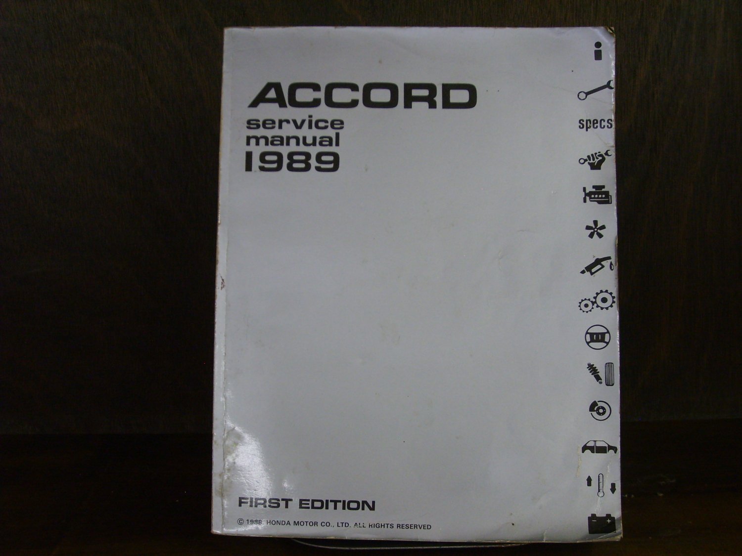 1989 HONDA ACCORD Factory Service Manual Third Generation 86 87 88 89