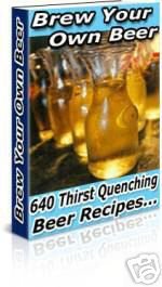 Home Brew Your Own Beer Recipes E-book Cookbook eBook