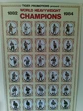 Boxing Poster of the World Heavyweight Champions - 1882 to 1984 - Limit of 5