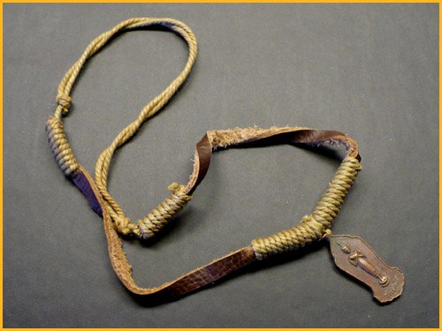 Hemp & Leather Buddha Dharma Amulet Necklace