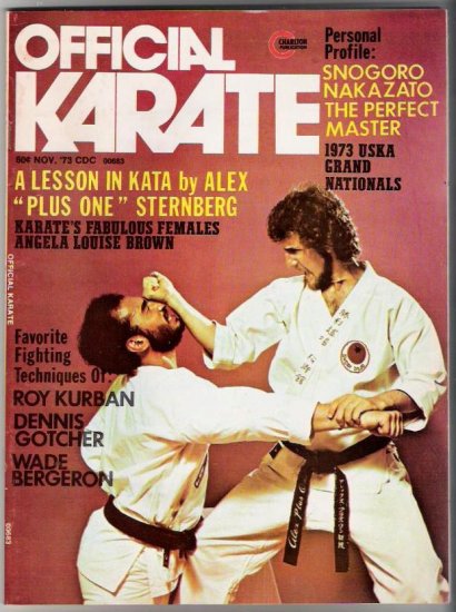 Official Karate- Angela Louise Brown Roy Kurban Dennis Gotcher USKA- Nov.1973- Vintage- Back Issue
