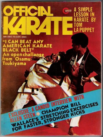 Official Karate- Angela Louise Brown Roy Kurban Dennis Gotcher USKA- Nov.1973- Vintage- Back Issue