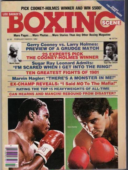 Lou Sahadi's Boxing Scene - Gerry Cooney vs Larry Holmes- Sugar Ray Leonard- March 1982- Vintage